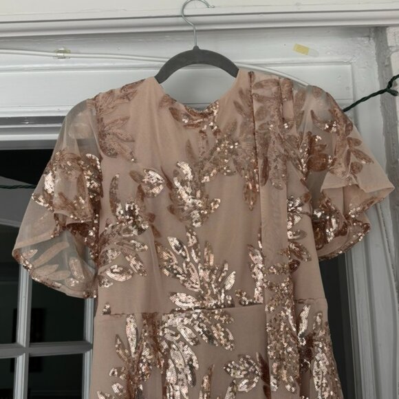 Baltic Born Muse Sequin Maxi Dress, Size L, Rose Gold - Picture 2 of 11